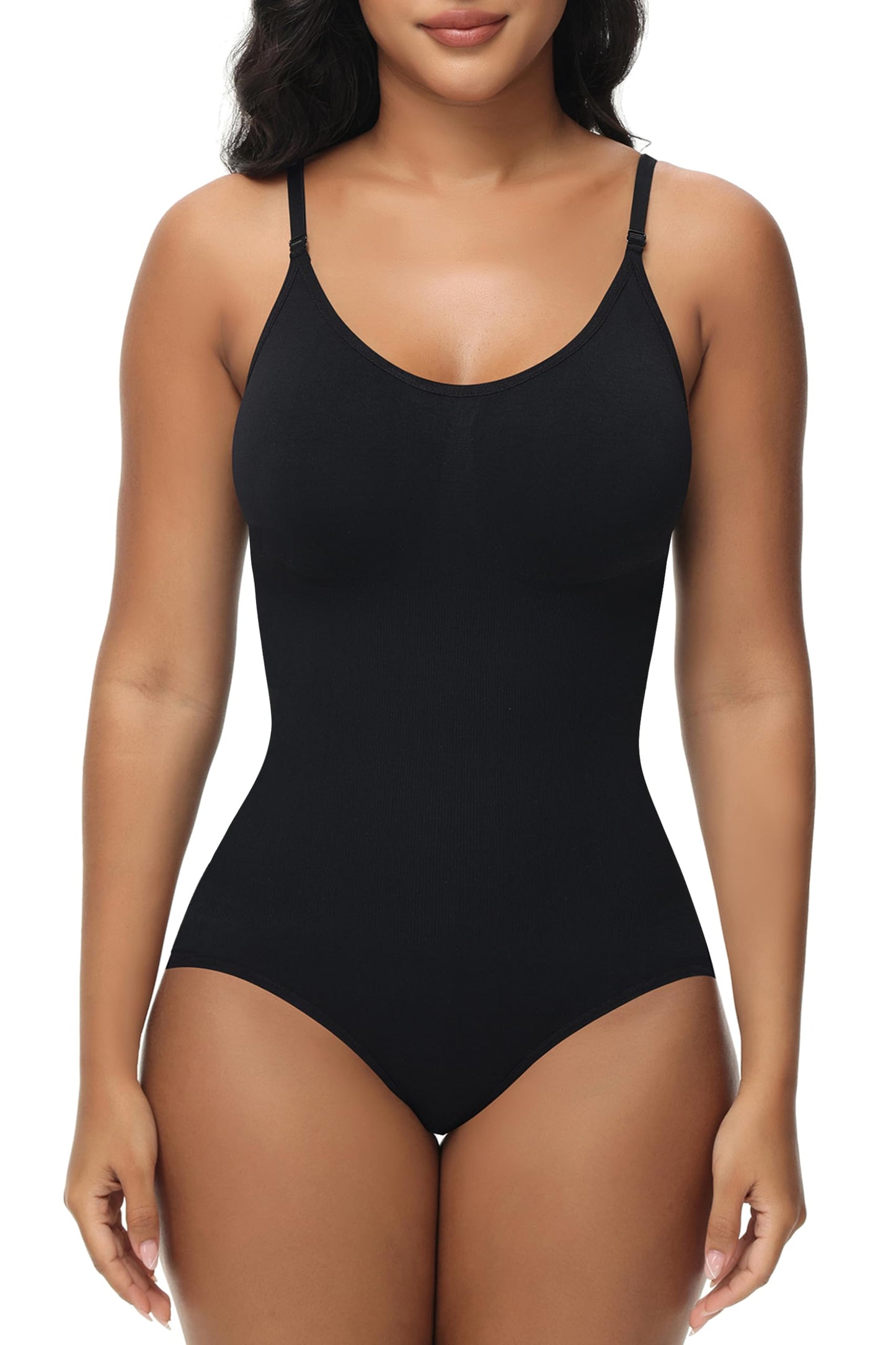 LOMMOJ Bodysuit for Women Tummy Control Shapewear Body Shaper Seamless Spaghetti Strap Leotards