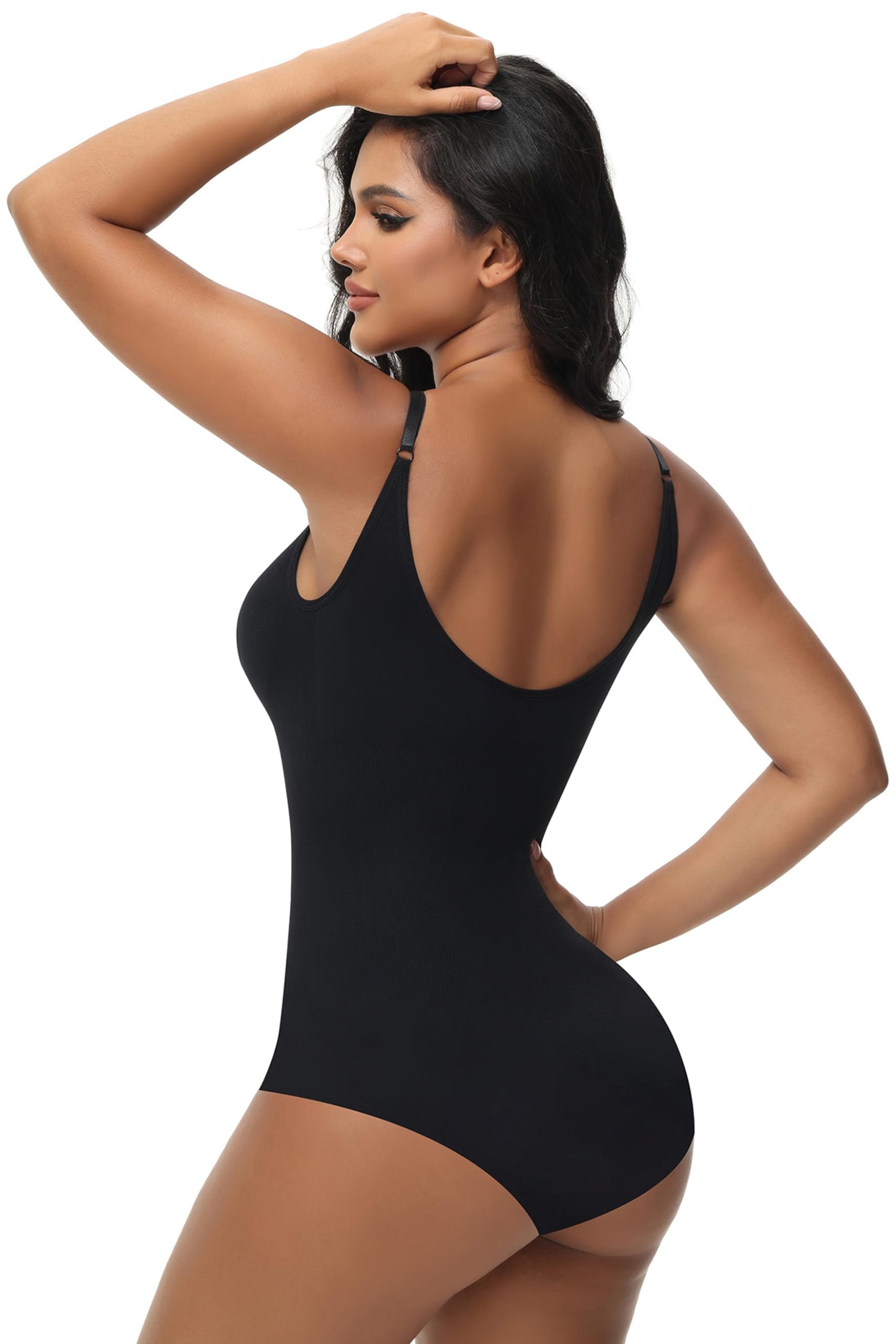LOMMOJ Bodysuit for Women Tummy Control Shapewear Body Shaper Seamless Spaghetti Strap Leotards