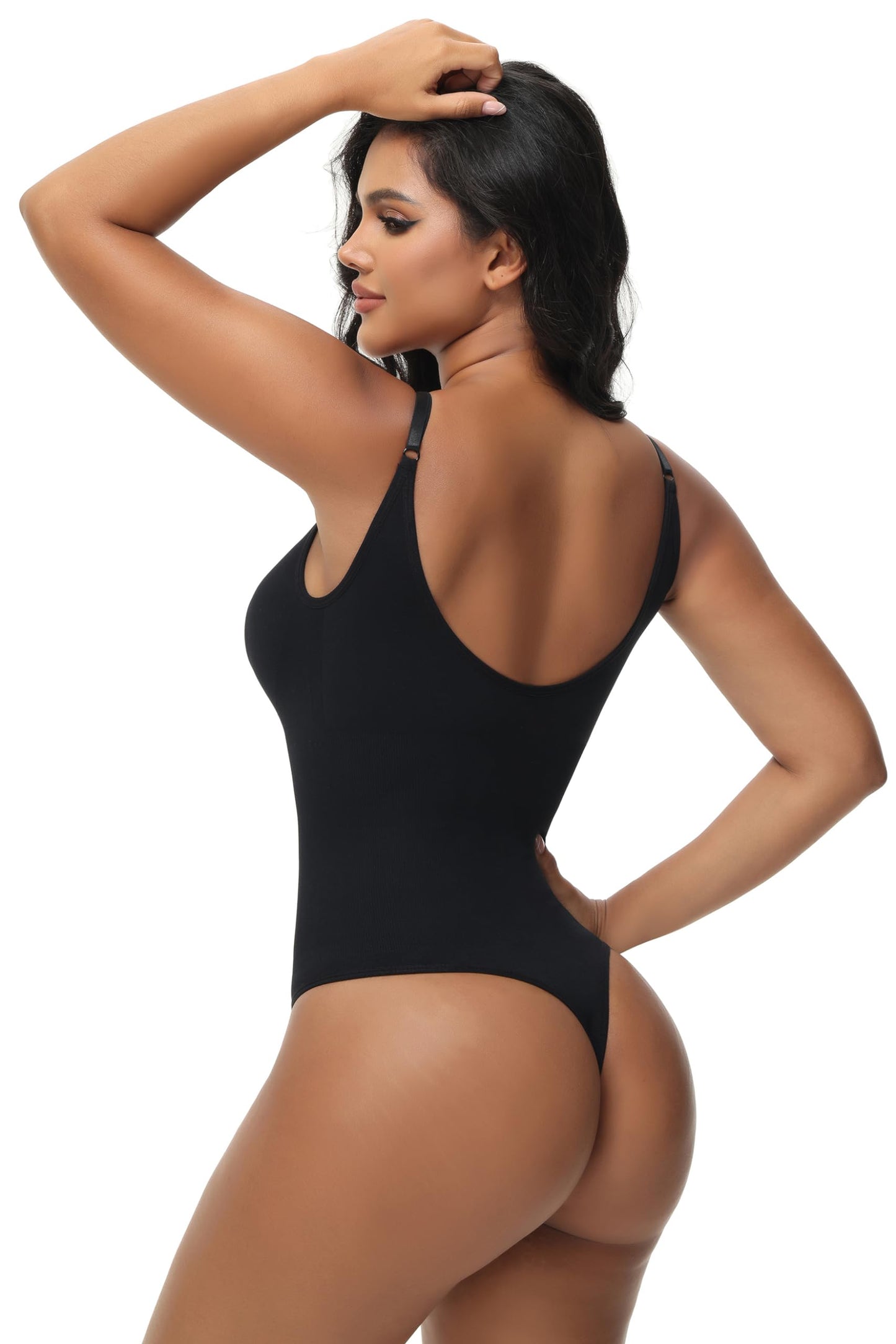 LOMMOJ Bodysuit for Women Tummy Control Shapewear Body Shaper Seamless Spaghetti Strap Leotards