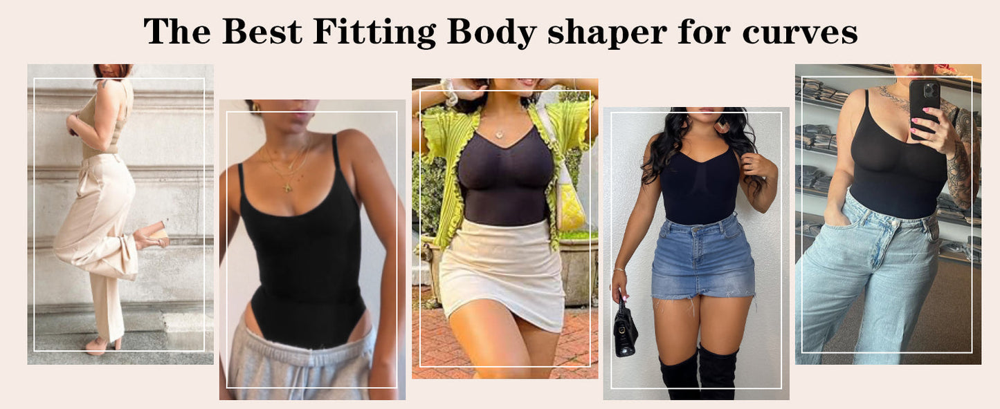 LOMMOJ Bodysuit for Women Tummy Control Shapewear Body Shaper Seamless Spaghetti Strap Leotards